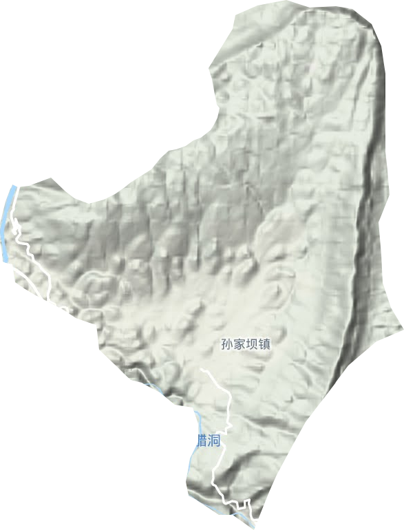 孙家坝镇地形地图