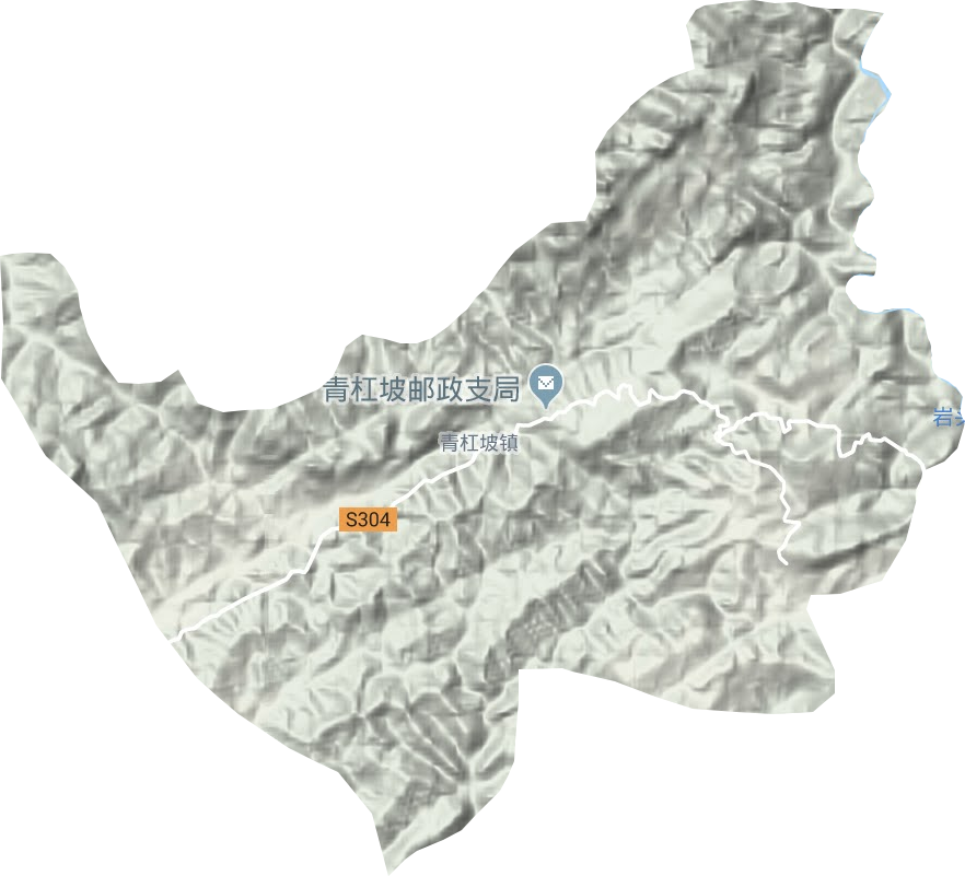 青杠坡镇地形地图