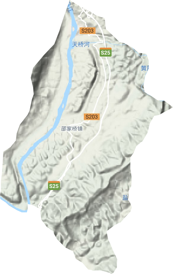 邵家桥镇地形地图