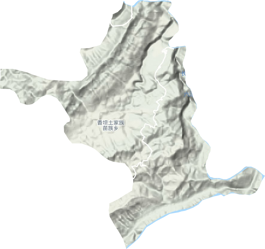香坝镇地形地图