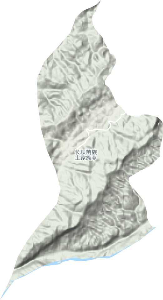 长坝镇地形地图