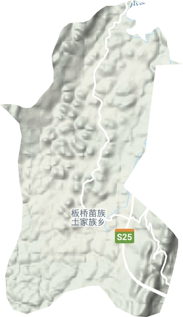 板桥镇地形地图