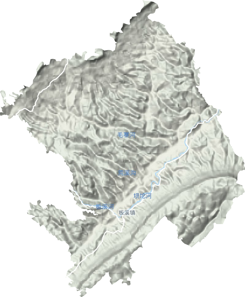 板溪镇地形地图