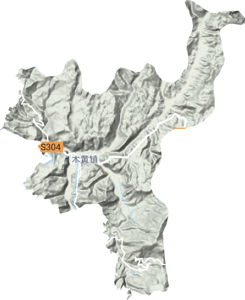 木黄镇地形地图