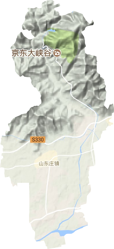山东庄镇地形地图