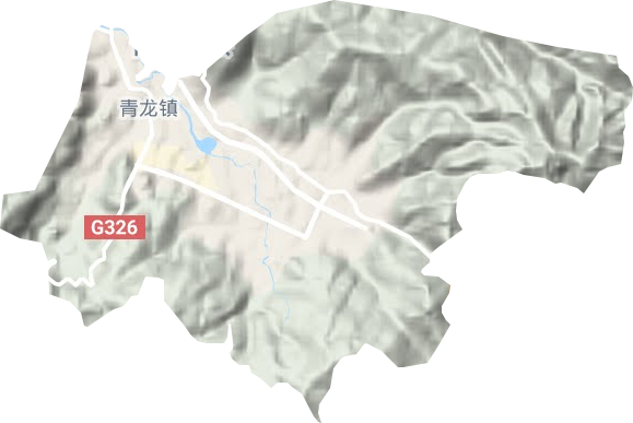 青龙街道地形地图
