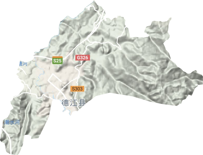 玉水街道地形地图