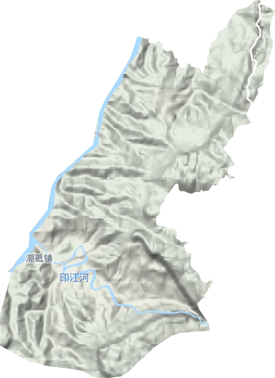 潮砥镇地形地图