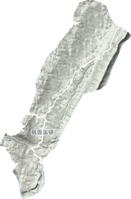 枫香溪镇地形地图