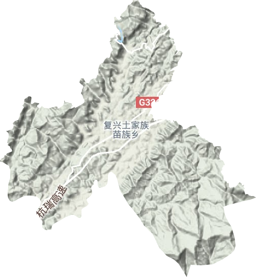 复兴镇地形地图