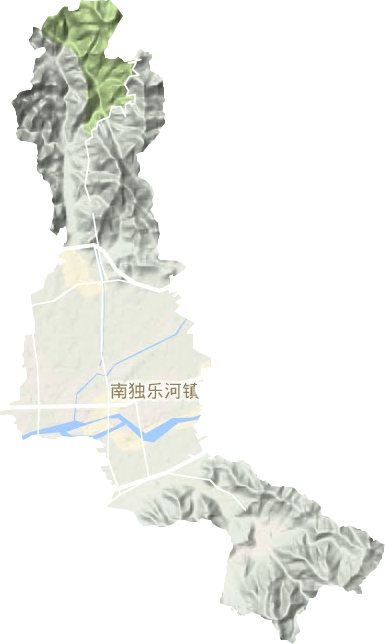 南独乐河镇地形地图