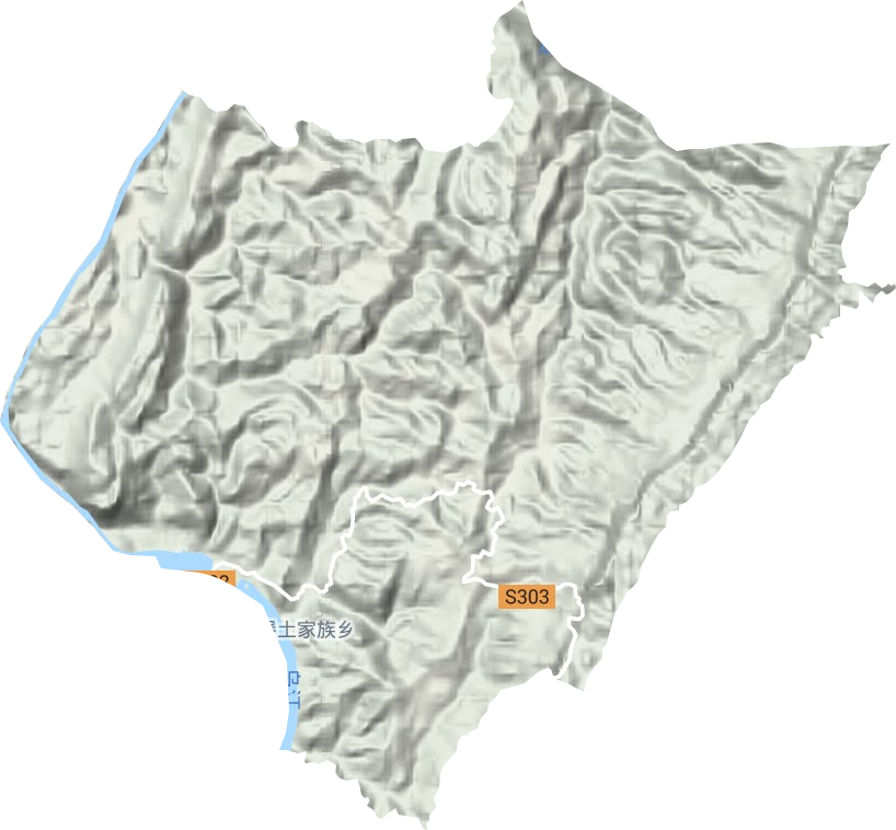 长堡镇地形地图