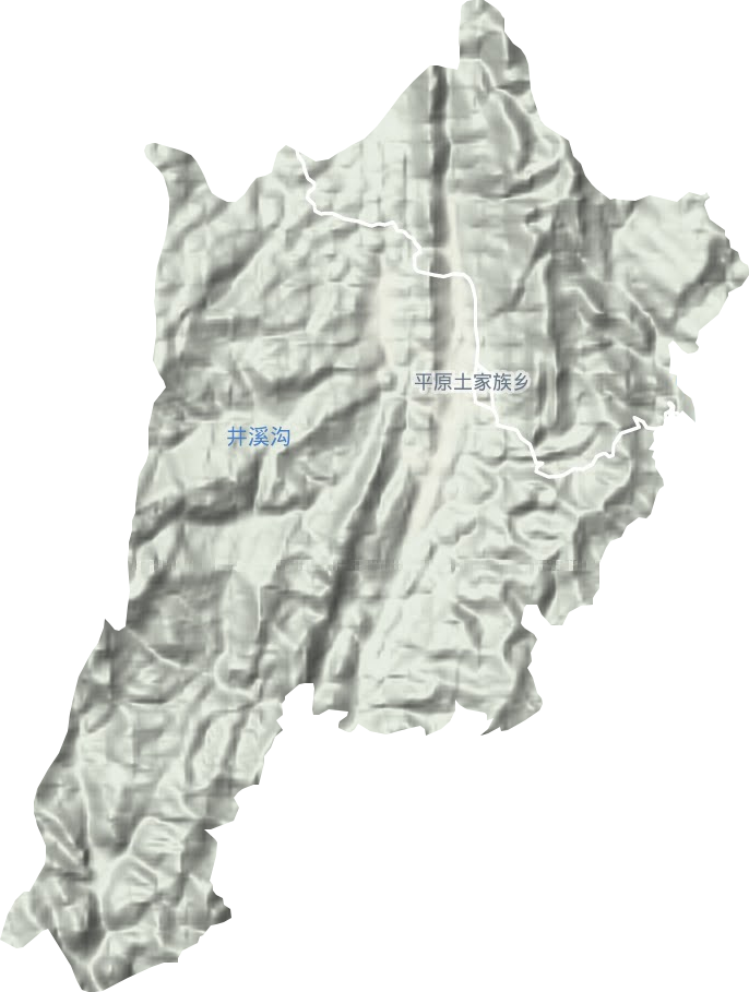 平原镇地形地图