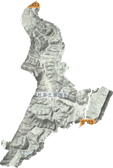 长丰乡地形地图