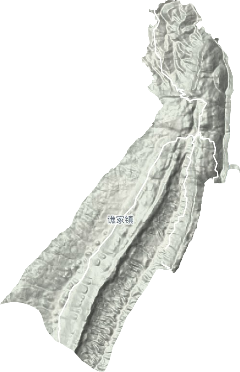 谯家镇地形地图