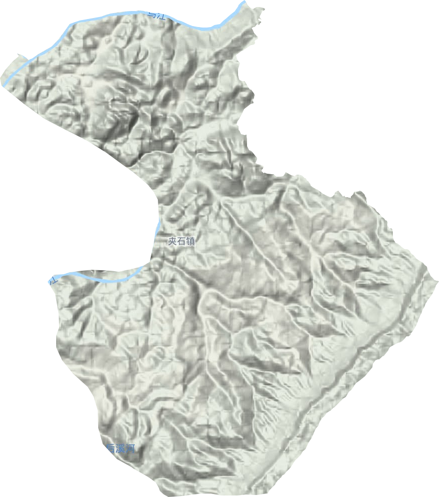夹石镇地形地图