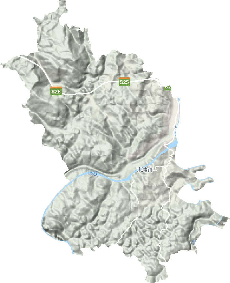 淇滩镇地形地图