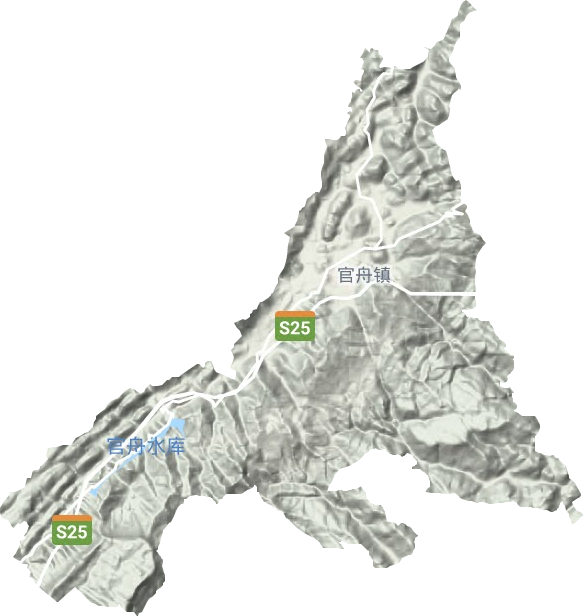 官舟镇地形地图