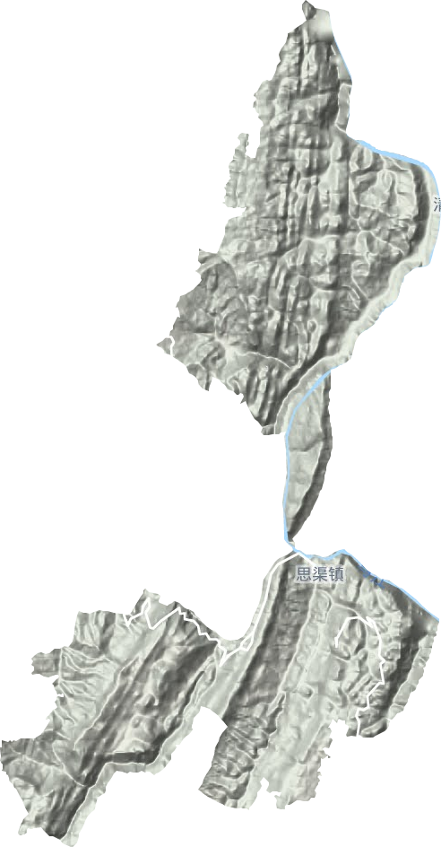思渠镇地形地图