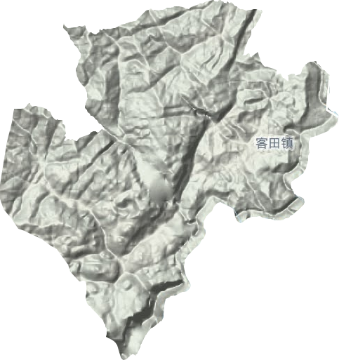 客田镇地形地图
