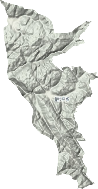 后坪乡地形地图