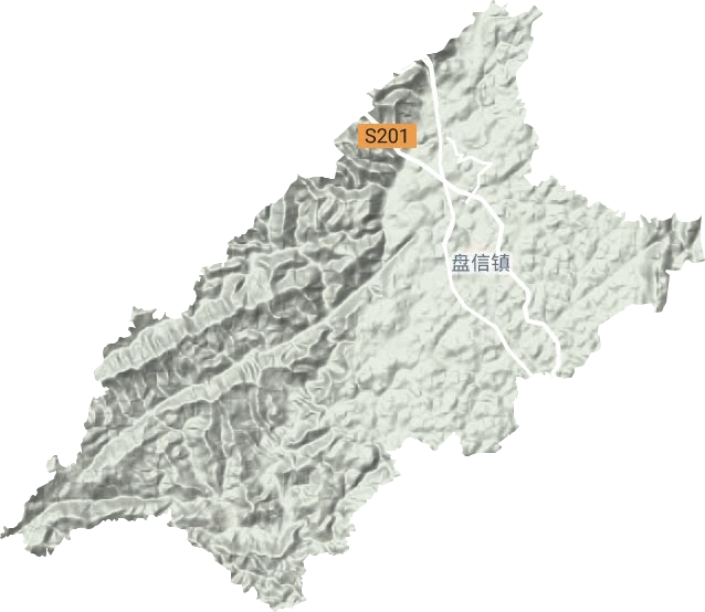 盘信镇地形地图