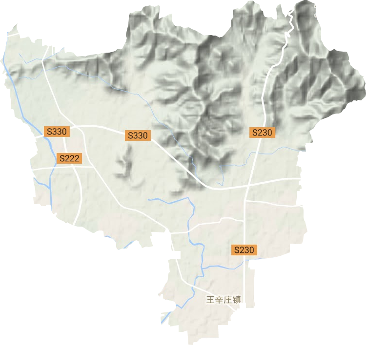 王辛庄镇地形地图