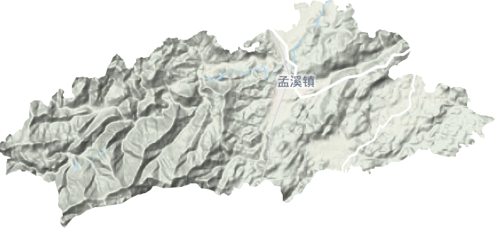 孟溪镇地形地图