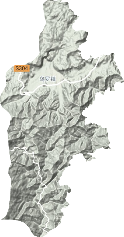 乌罗镇地形地图