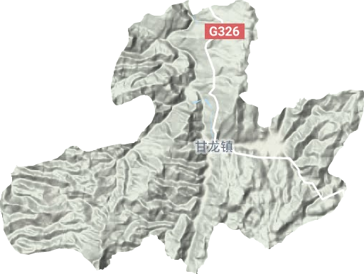 甘龙镇地形地图