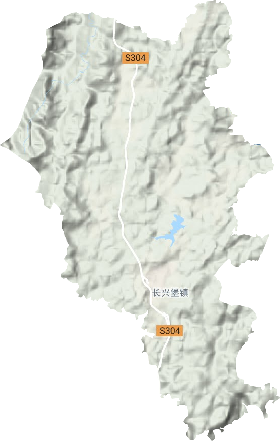 长兴堡镇地形地图