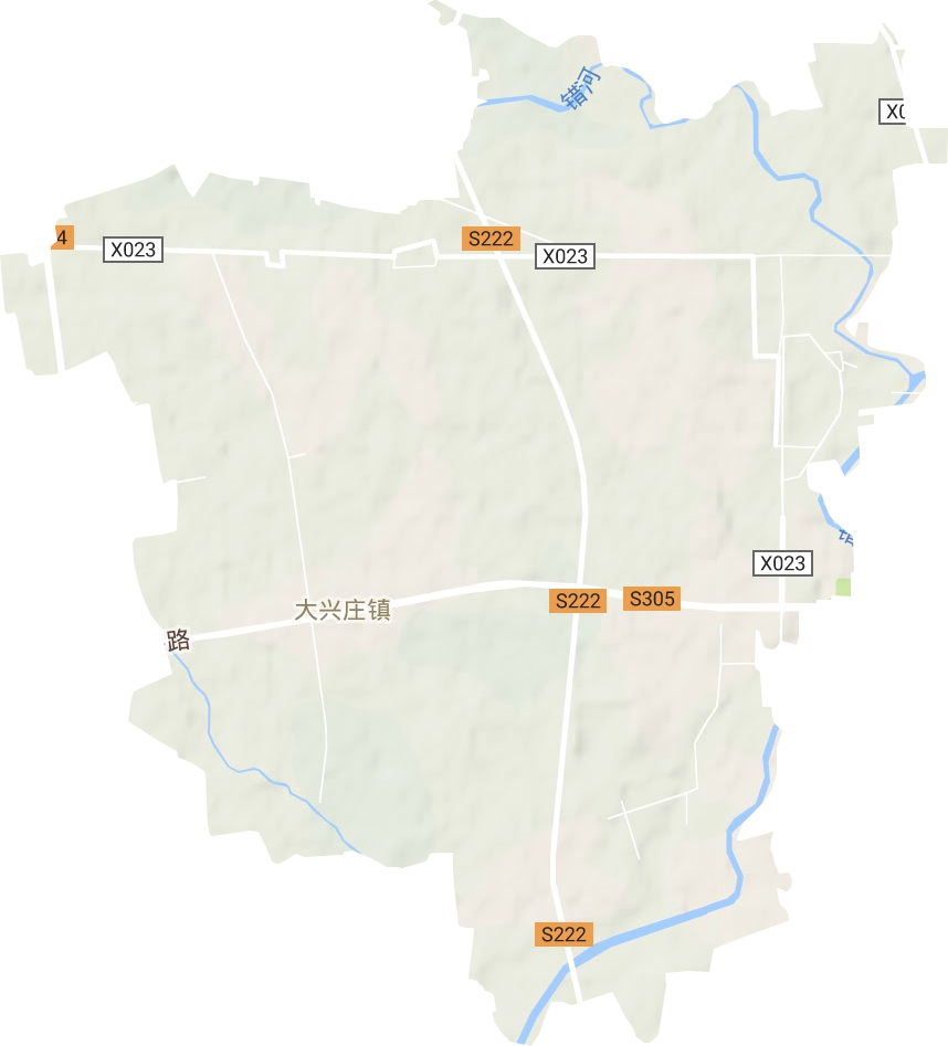 大兴庄镇地形地图