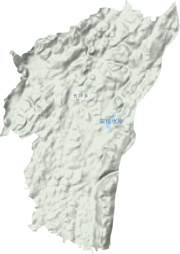 长坪乡地形地图