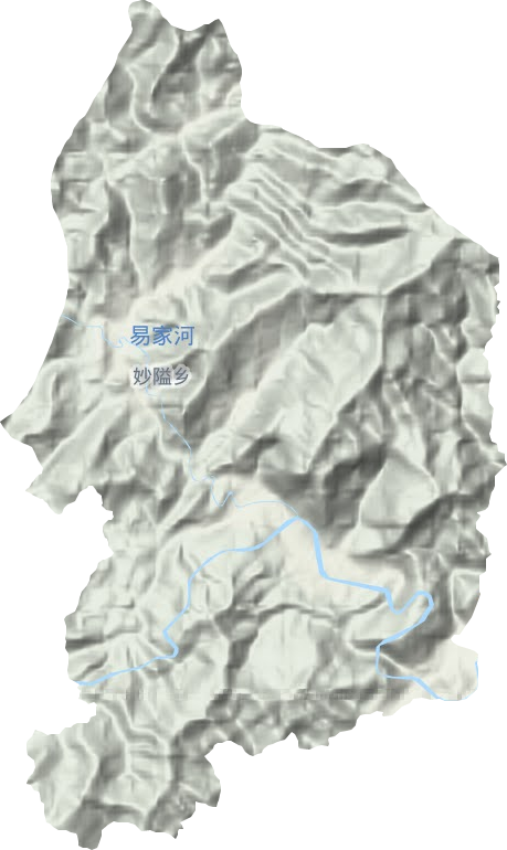 妙隘乡地形地图