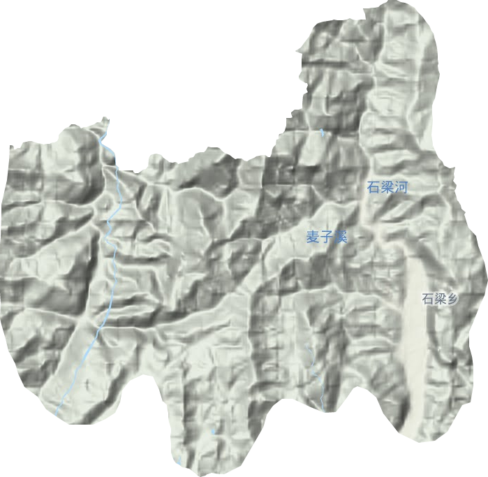 石梁乡地形地图