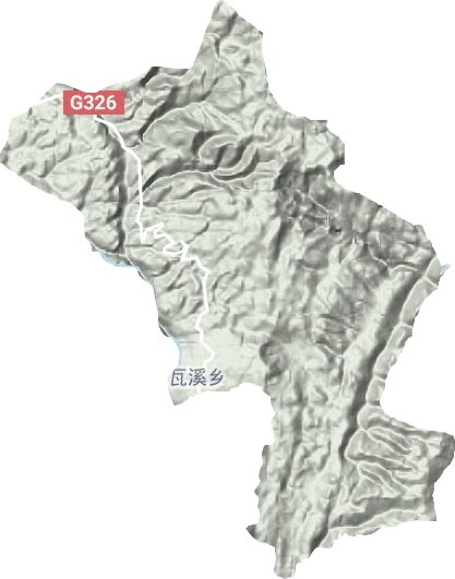瓦溪乡地形地图