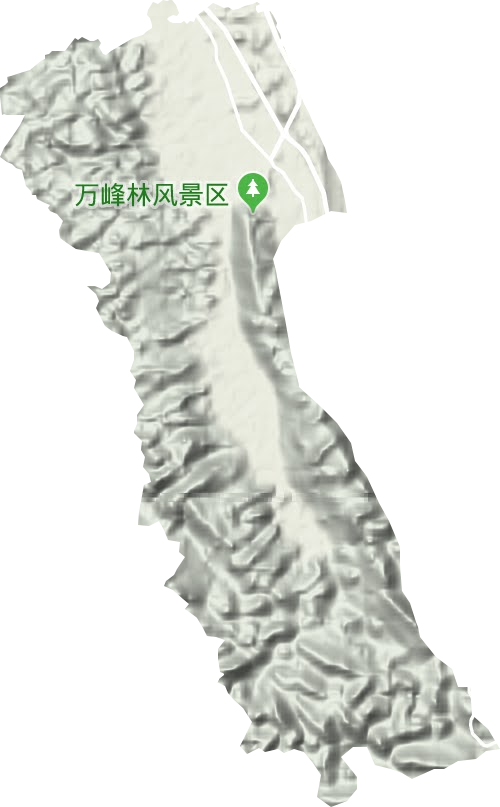 万峰林街道地形地图