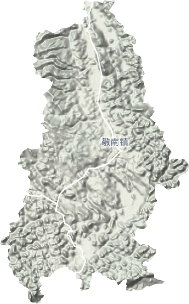敬南镇地形地图