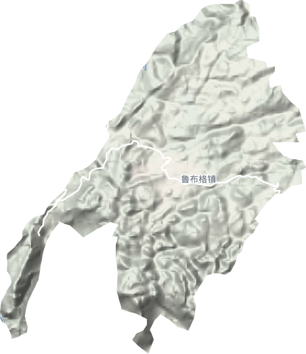 鲁布格镇地形地图