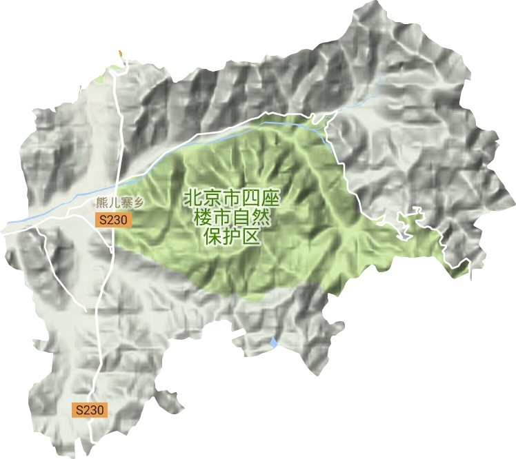 熊儿寨乡地形地图