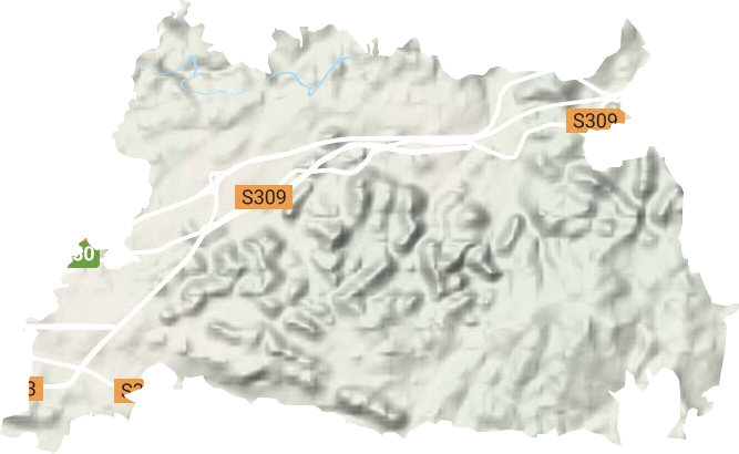 东湖街道地形地图