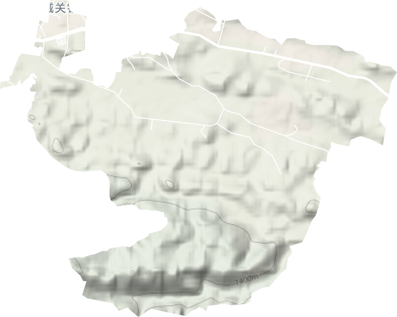 城南街道地形地图