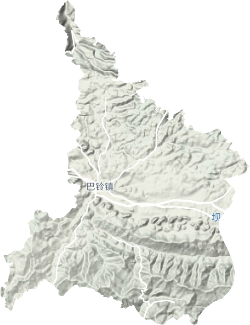 巴铃镇地形地图