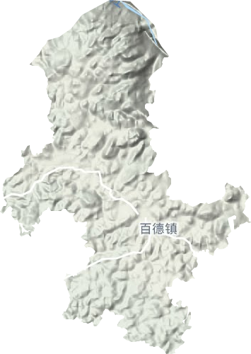 百德镇地形地图