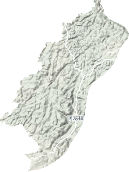 回龙镇地形地图