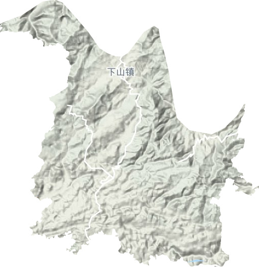 下山镇地形地图