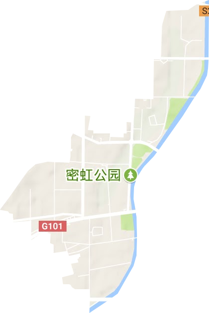 果园街道地形地图
