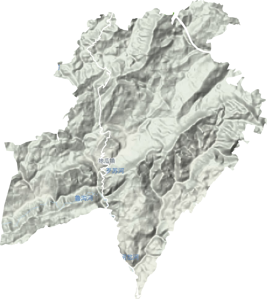 地瓜镇地形地图