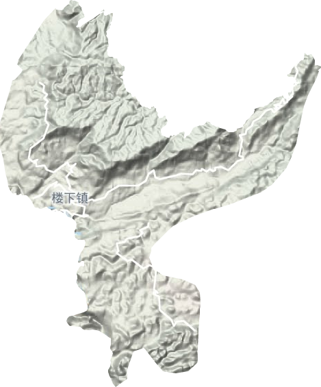 楼下镇地形地图