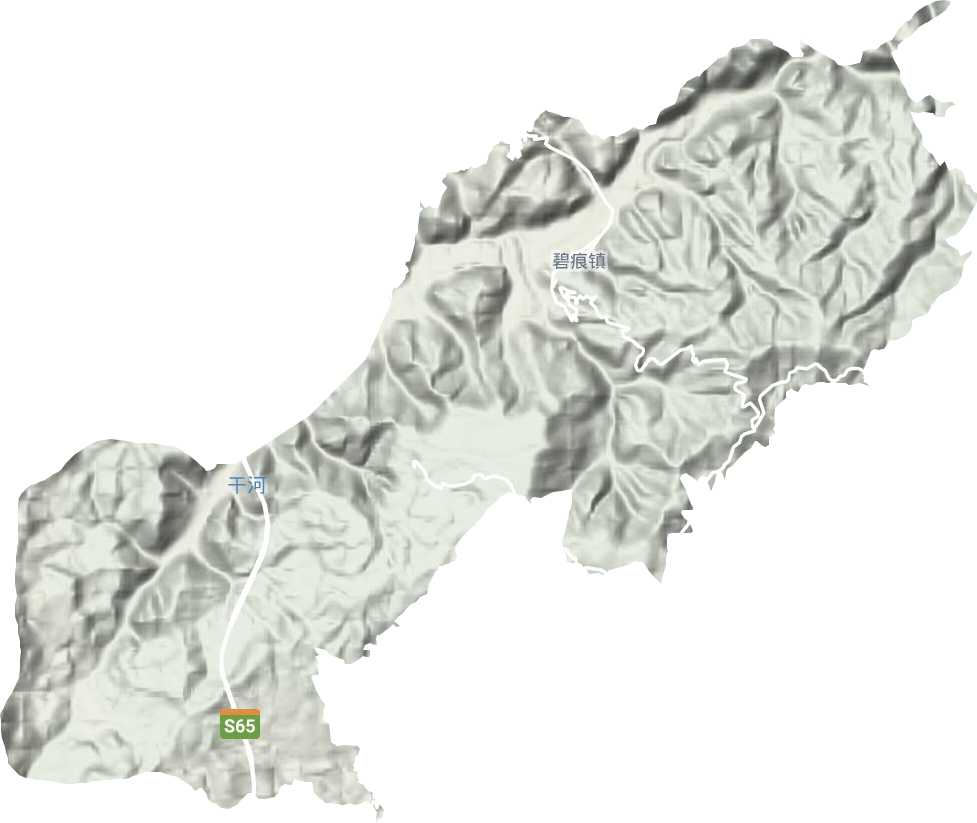 碧痕镇地形地图
